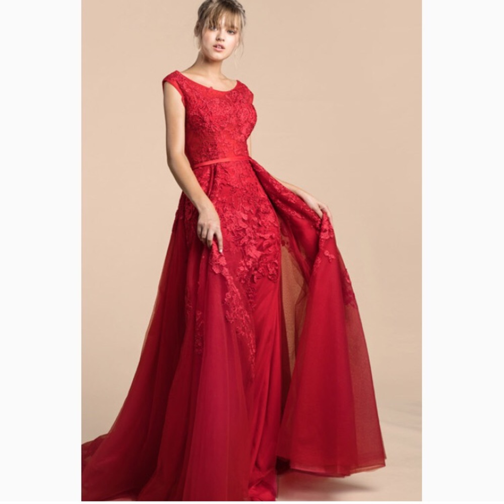 Andrea & Leo Red Ball Gown
